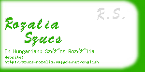 rozalia szucs business card
